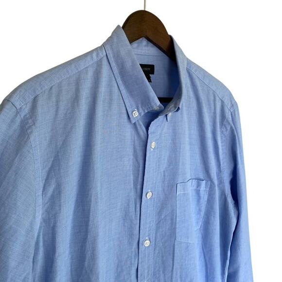 J. Crew Light Blue Long Sleeve Button Down Shirt - Large - Picture 2 of 4